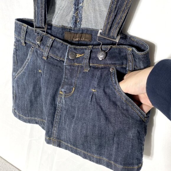 Vintage Y2K UB Jeans Dark Wash Denim Jean Mini Skirt Overalls XS - Picture 8 of 14